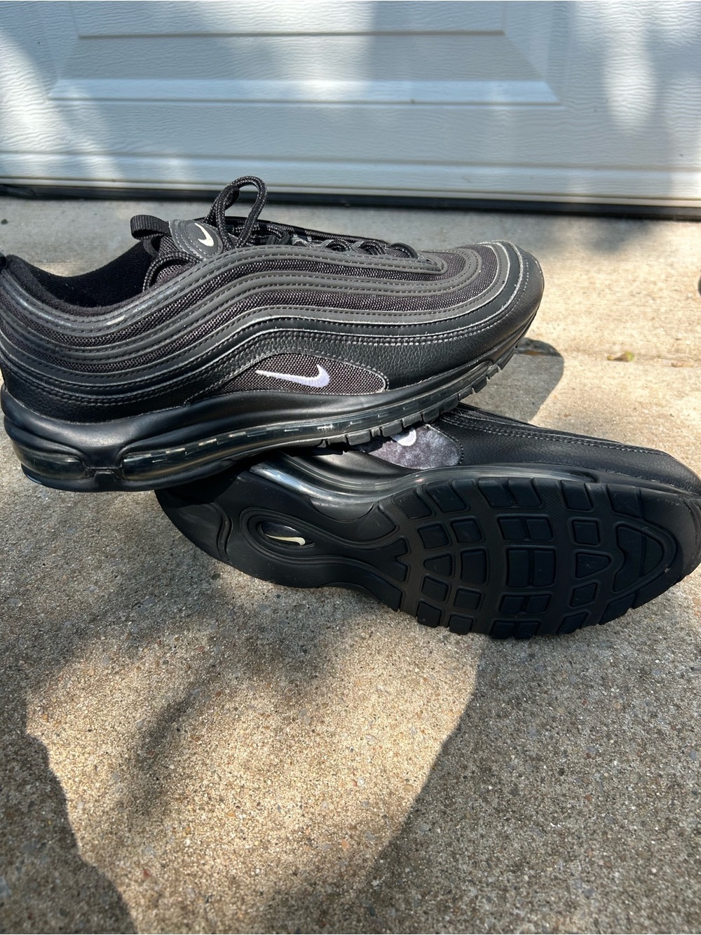Nike Men’s Air Max 97 Sneakers - Black/White Swoosh